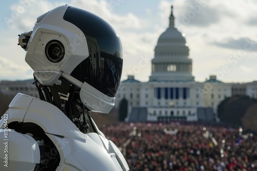 Inauguration of Tomorrow  Robotic Figure Takes Presidential Oath