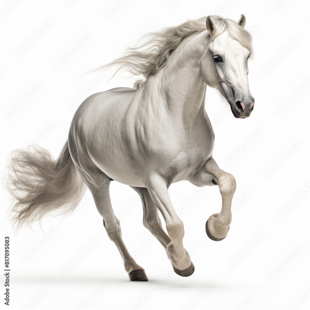 majestic horse in a white background majestic horse in a white background