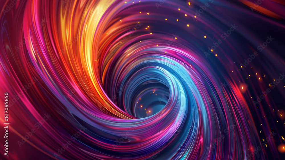 abstract dark background of light with stripes of colorful rays moving from the center abstract dark background of light with stripes of colorful rays moving from the center