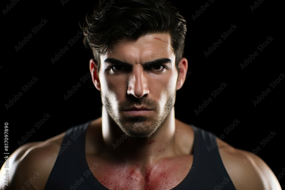 One boxer head and shoulder portrait. More files of this model on port, Horizontal format One boxer head and shoulder portrait. More files of this model on port, Horizontal format