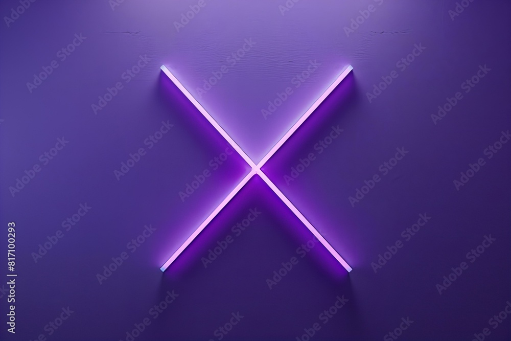 Purple neon lights glowing on purple wall Purple neon lights glowing on purple wall