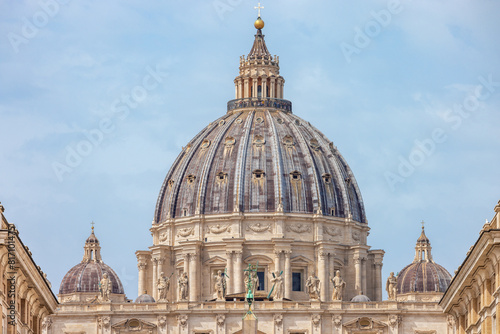 The Dome of St. Peter's Basilica. Rome, Italy