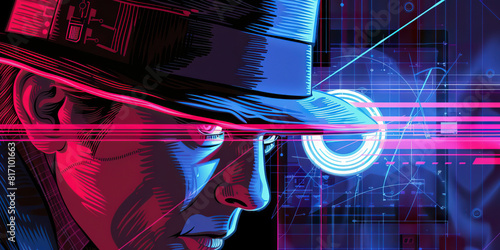 The Lone Cyber-Gumshoe: A Neon-Soaked Vigilante Peeks into the Shadowy Realms of Cyberspace, Fedora in Tact.