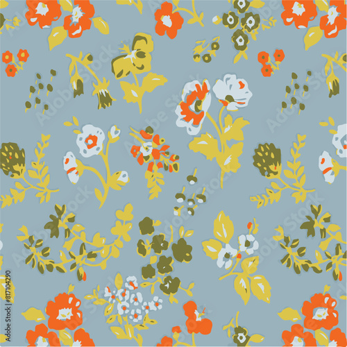 abstract, vector, monochrome, color, big flowers, all over ,textiles design, wrapping paper Seamless pattern with large watercolor flowers. Expressive floral print, beautiful botanical background.