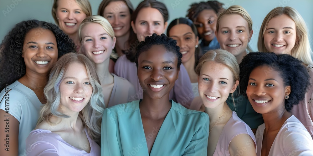 Businesswomen taking a diverse group selfie symbolizing teamwork and global success. Concept Diversity, Teamwork, Success, Selfie, Businesswomen Businesswomen taking a diverse group selfie symbolizing teamwork and global success. Concept Diversity, Teamwork, Success, Selfie, Businesswomen
