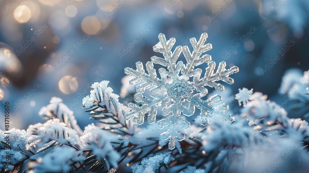 Frosted windowpane decorated with a pattern of christmas fir branches evokes a winter wonderland scene Frosted windowpane decorated with a pattern of christmas fir branches evokes a winter wonderland scene