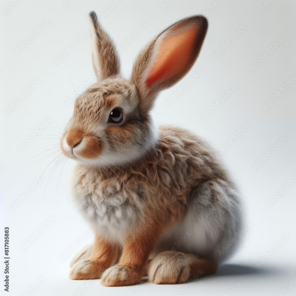 Obraz premium rabbit on white background