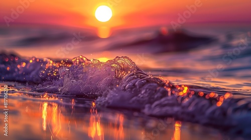 Erwachen der Natur: Welle im Morgengrauen photo