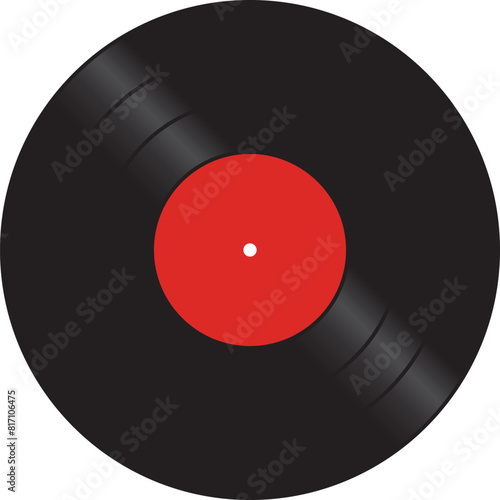 Realistic vinyl record. Vector, record for gramophone. Classic vinyl record for music. Editable isolated object