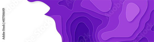 Purple abstract papercut design background with overlap layer, 3D papercut background. Paper cut background.  Trendy papercut design.Papercut multi layer colorful geometric pattern cutout. 