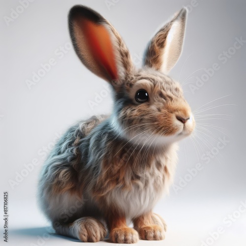 rabbit on white background