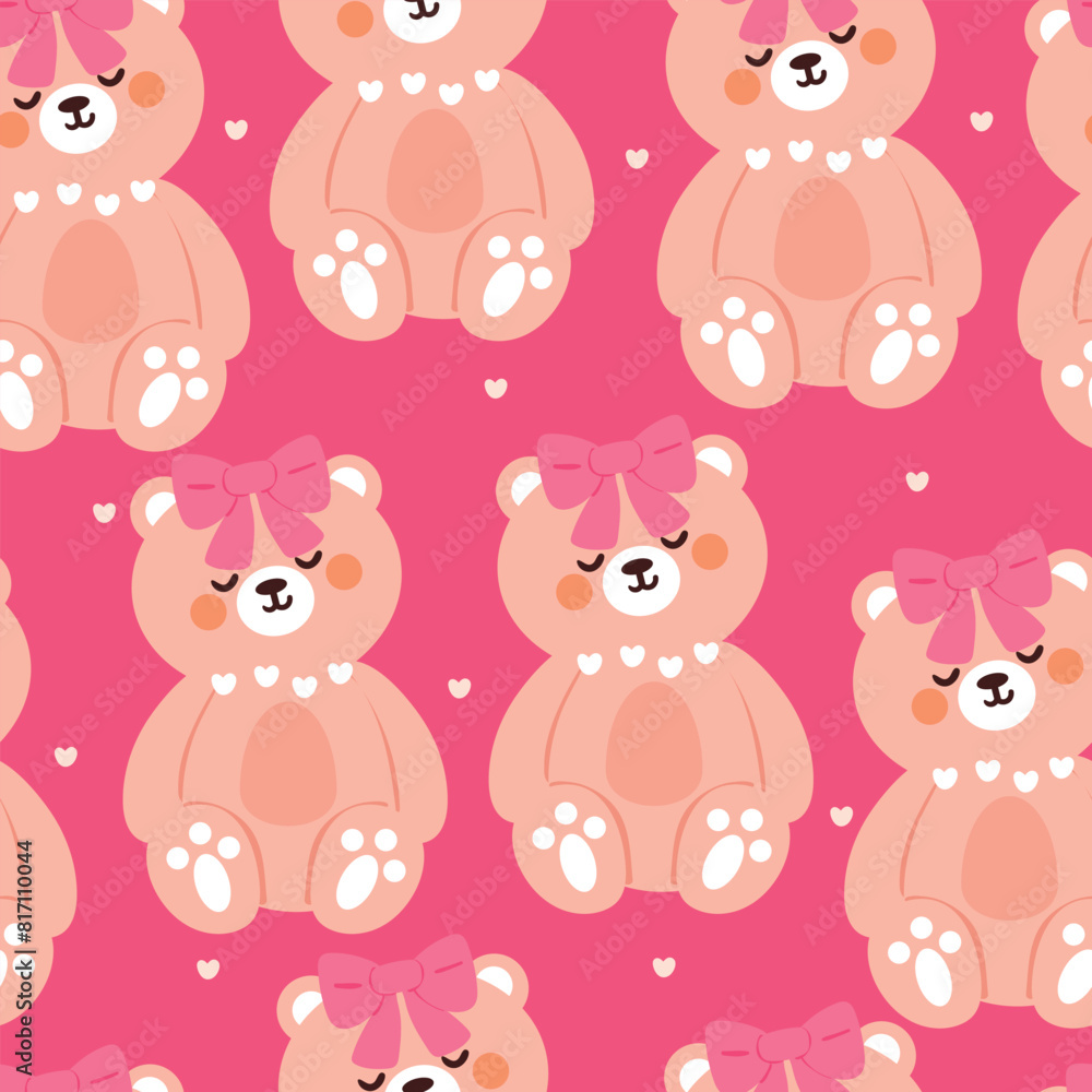 seamless pattern cartoon bears. cute animal wallpaper illustration for gift wrap paper seamless pattern cartoon bears. cute animal wallpaper illustration for gift wrap paper