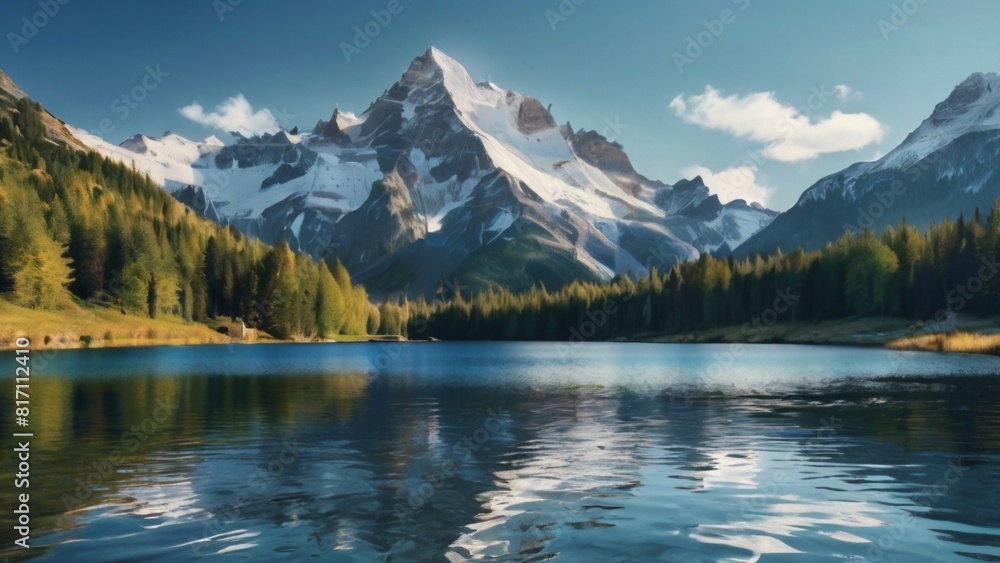 Winter is passing away Mountains that still have a little snow left With a quiet lake, perfect for relaxing and relaxing with nature. Winter is passing away Mountains that still have a little snow left With a quiet lake, perfect for relaxing and relaxing with nature.