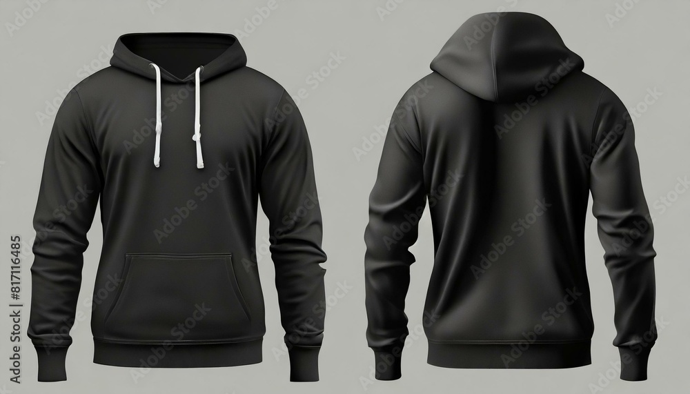 Men's Black Hoodie Men's Black Hoodie
