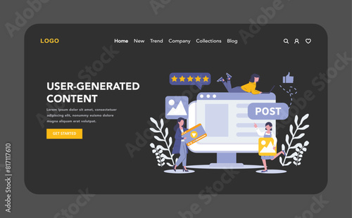 Customer Interaction in marketing concept. Flat vector illustration