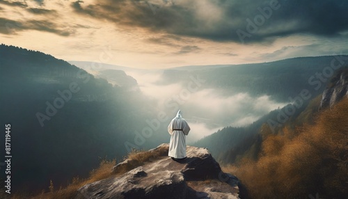 monk on the mountains