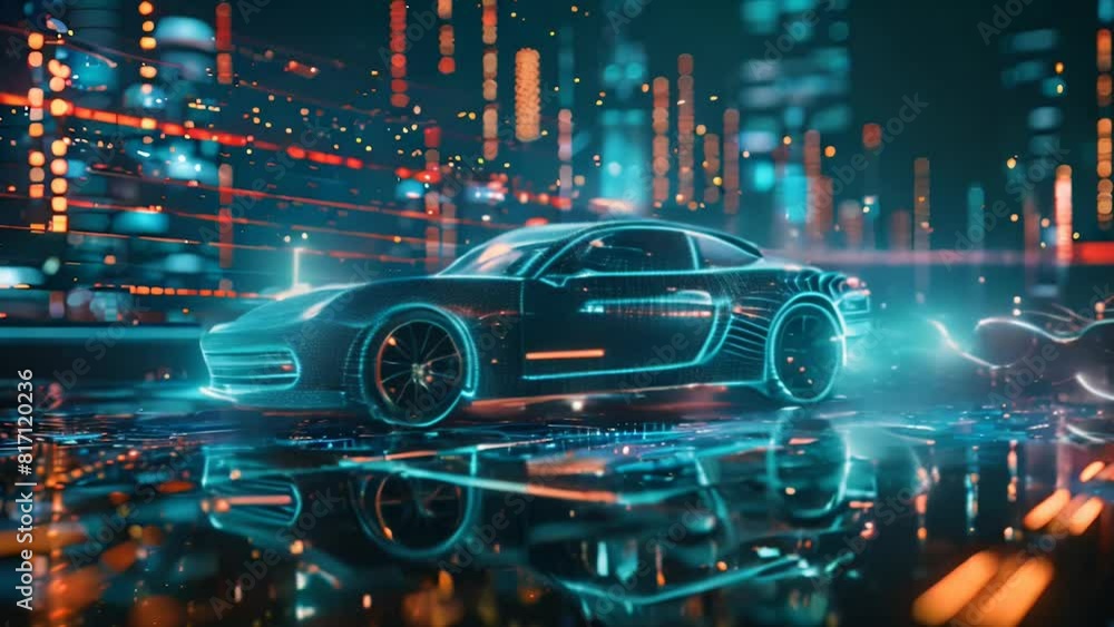 digital car. Artificial intelligence concept. virtual reality
digital car. Artificial intelligence concept. virtual reality