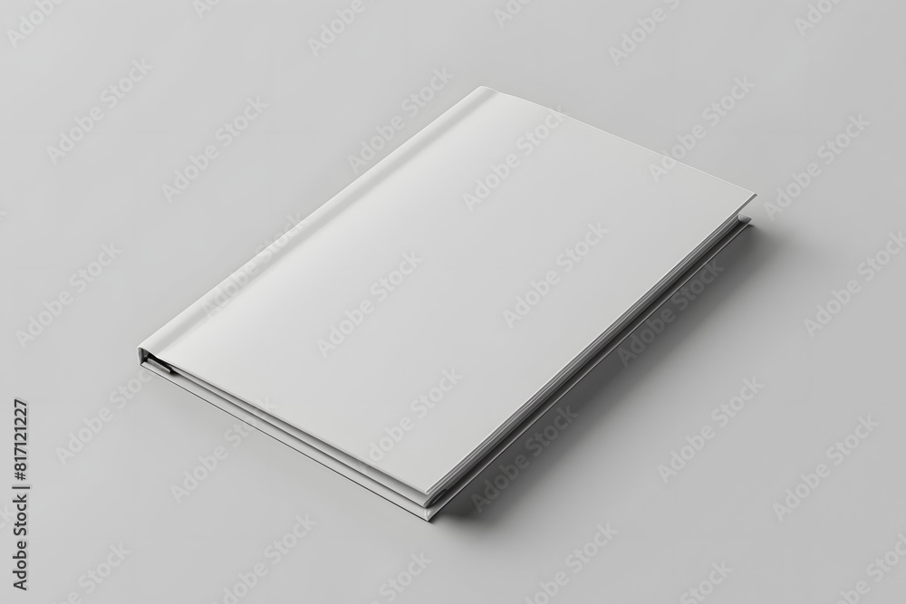 A stunning mockup of a blank business folder on a solid light gray background A stunning mockup of a blank business folder on a solid light gray background