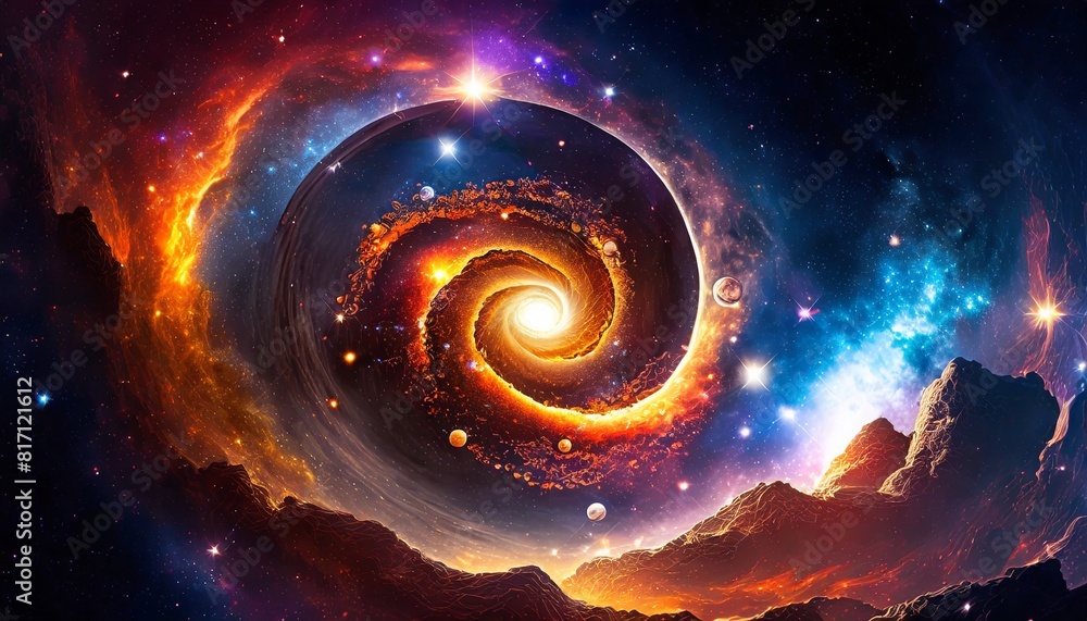 Obraz premium spiral galaxy background