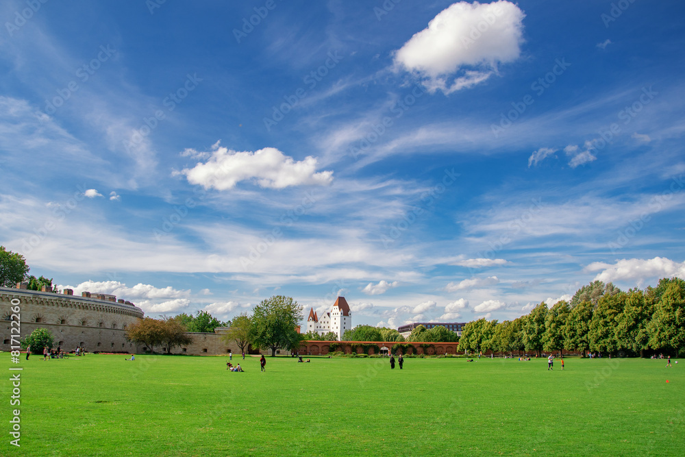 beautiful summer view in the park, Ingolstadt beautiful summer view in the park, Ingolstadt