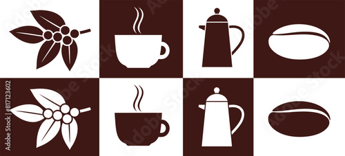 Coffee logo. Isolated coffe on white background