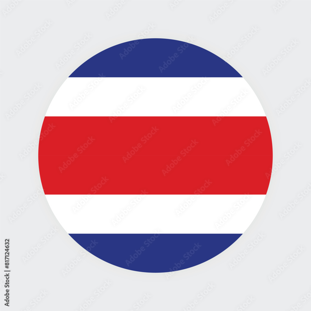 National flag of Costa Rica. Costa Rica Flag. Costa Rica Round flag.
National flag of Costa Rica. Costa Rica Flag. Costa Rica Round flag.