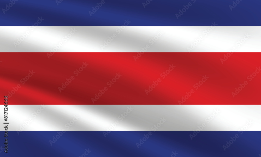 National flag of Costa Rica. Costa Rica Flag. Waving Costa Rica flag.
National flag of Costa Rica. Costa Rica Flag. Waving Costa Rica flag.