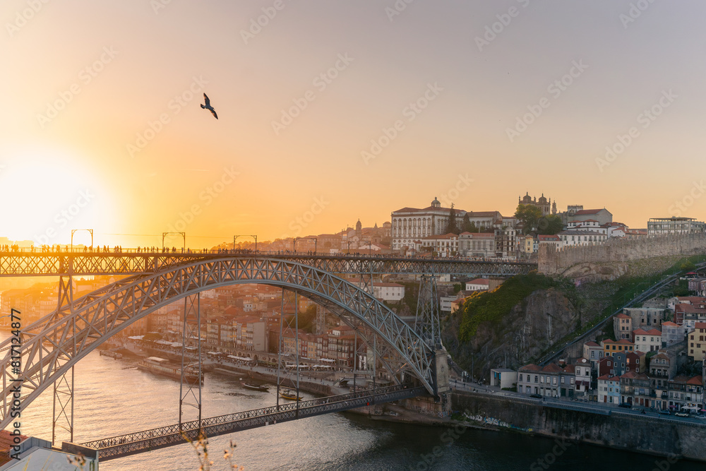 Iron bridge at sunset Iron bridge at sunset