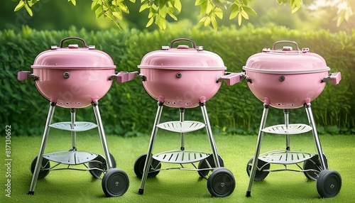 Grilling in Style: Pink on Green