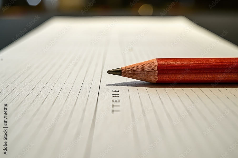 Pencil on top of a piece of paper with the word the end Pencil on top of a piece of paper with the word the end