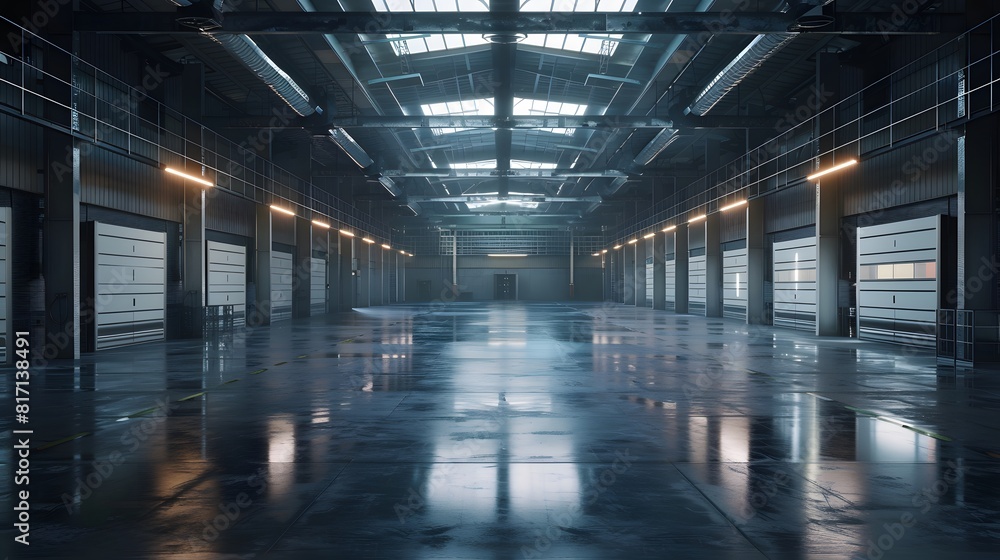 Empty factory warehouse