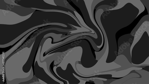 モノトーンで暗めの迷彩柄背景用イラスト