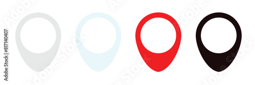 Map location pin vector icon set.