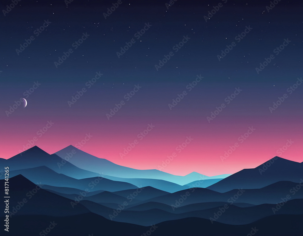 colorful gradient landscape with mountains digital art
colorful gradient landscape with mountains digital art