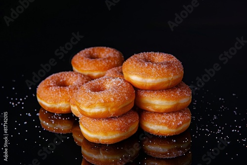 Soft and fluffy sweet treats on dark background