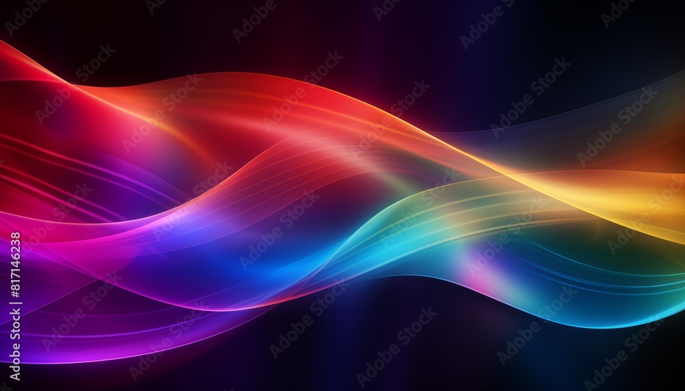 Fototapeta premium colorful spotlight ray waves