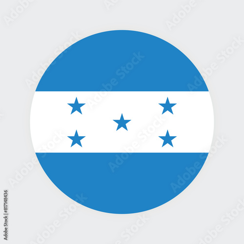 National flag of Honduras. Honduras Flag. Honduras Round flag.
