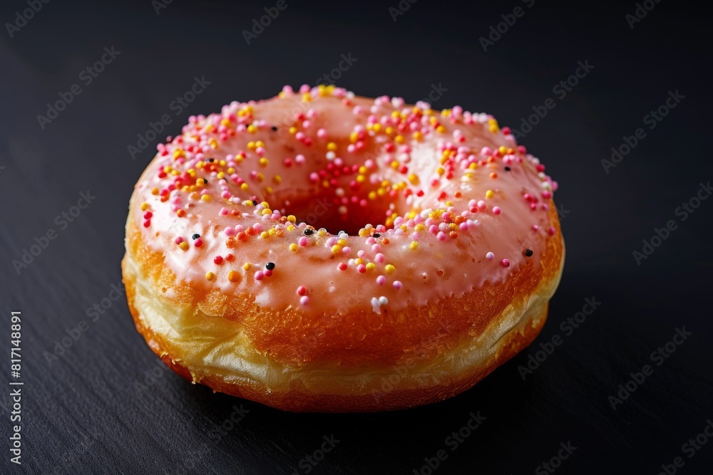 Sumper sweetness donuts on black background Sumper sweetness donuts on black background