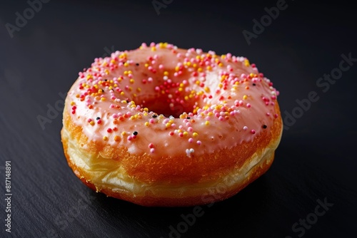 Sumper sweetness donuts on black background