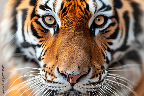 Close up tiger s face.