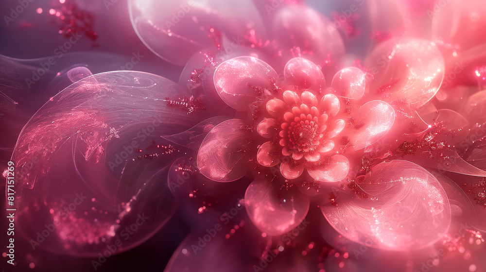 Abstract fractal design. Red. Black. Abstract fractal design. Red. Black.