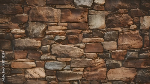 Texture of the red and gray stone wall, background photo