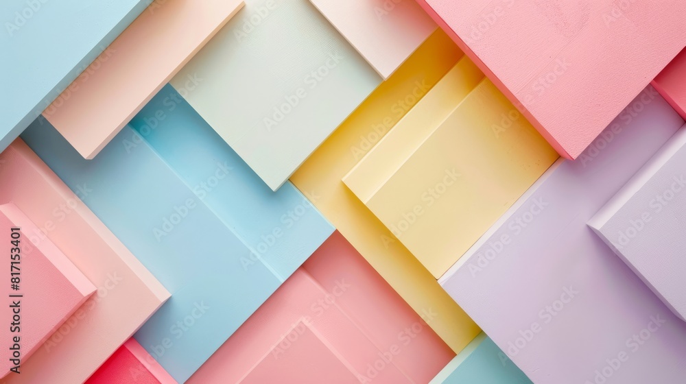 A colorful collage of squares and rectangles in various shades of pink, yellow A colorful collage of squares and rectangles in various shades of pink, yellow