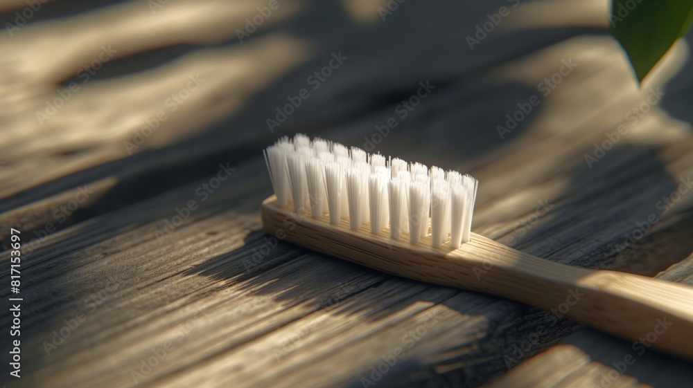 a toothbrush on a wooden table a toothbrush on a wooden table