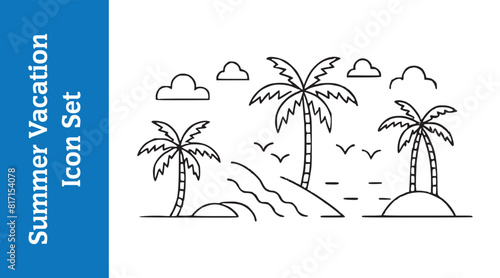Tropical Caribbean Summer Vacation travel beach.