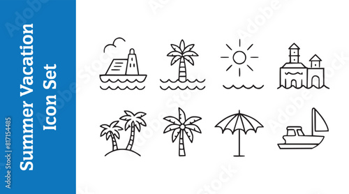 Tropical Caribbean Summer Vacation travel beach.