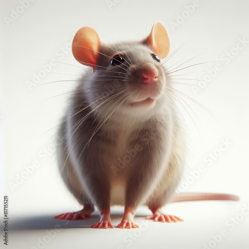 rat on white background