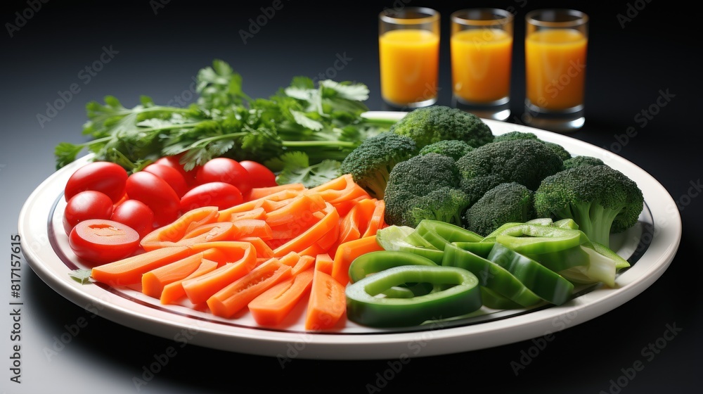 vegetables on a white background