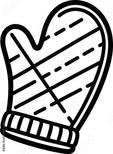 Oven Mitt Potholder Outline