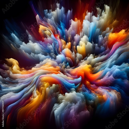 An Abstract Journey Chromatic Nebula  A Symphony of Colorful Smoke © MDSAIDE